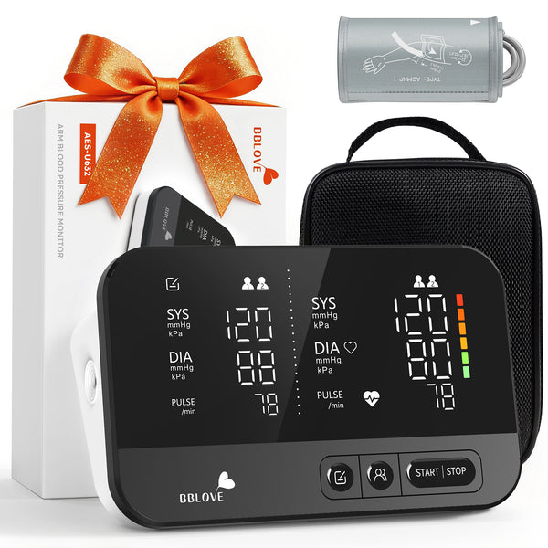 Clinical Accurate Blood Pressure Monitors for Home Use, Dual-Screen Automatic Blood Pressure Machine, XL Adjustable Blood Pressure Cuff, 2 Users, Voice & Mute, User-Friendly, One-Touch Operation
