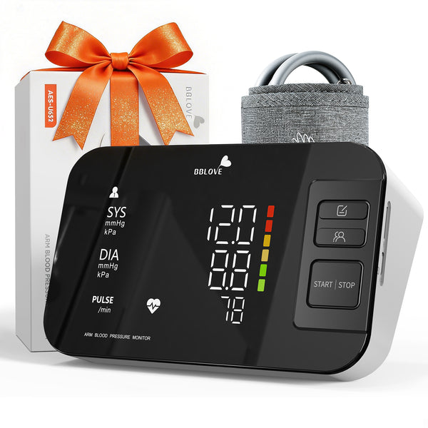 BBLOVE Blood Pressure Monitors for Home Use, 2 User Upper Arm Blood Pressure Memory Monitor for 180 Sets, Blood Pressure Cuff Adjustable 9-17", Rechargeable Blood Pressure Machine with Storage Bag